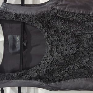 Leather and Lace Top Sz S